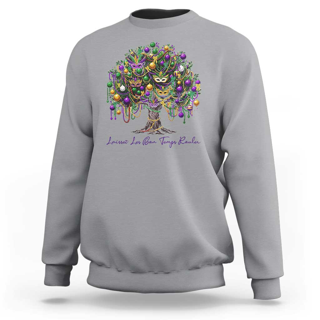 Mardi Gras Mask Tree Sweatshirt Laissez Les Bon Temps Rouler