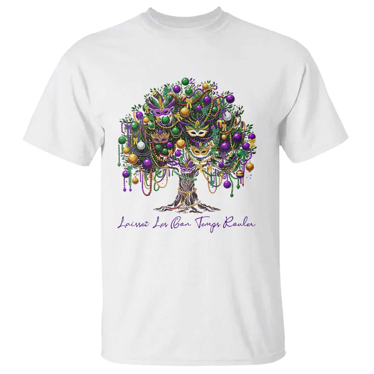 Mardi Gras Mask Tree T Shirt Laissez Les Bon Temps Rouler