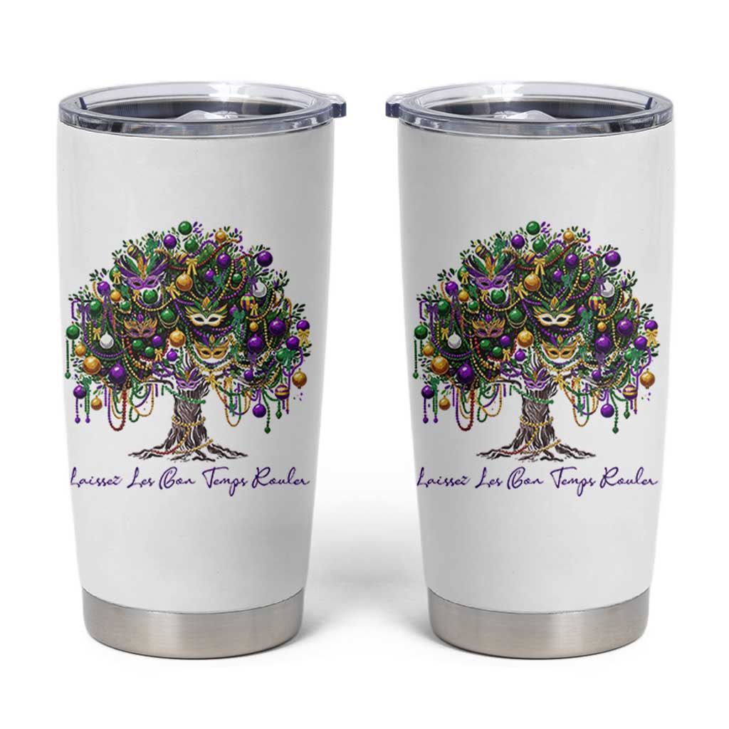 Mardi Gras Mask Tree Tumbler Cup Laissez Les Bon Temps Rouler