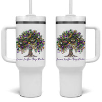 Mardi Gras Mask Tree Tumbler With Handle Laissez Les Bon Temps Rouler