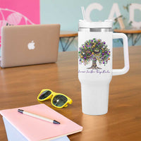 Mardi Gras Mask Tree Tumbler With Handle Laissez Les Bon Temps Rouler