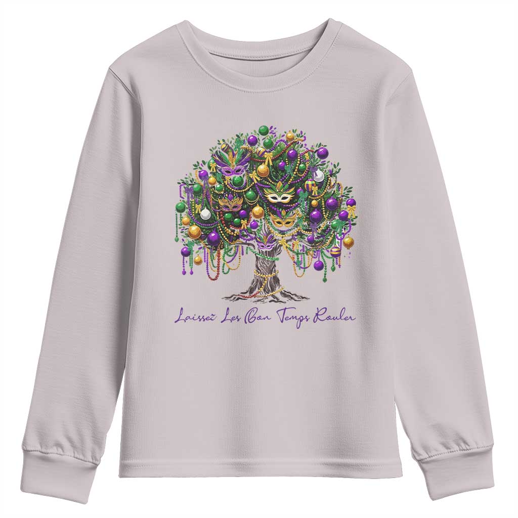 Mardi Gras Mask Tree Youth Sweatshirt Laissez Les Bon Temps Rouler
