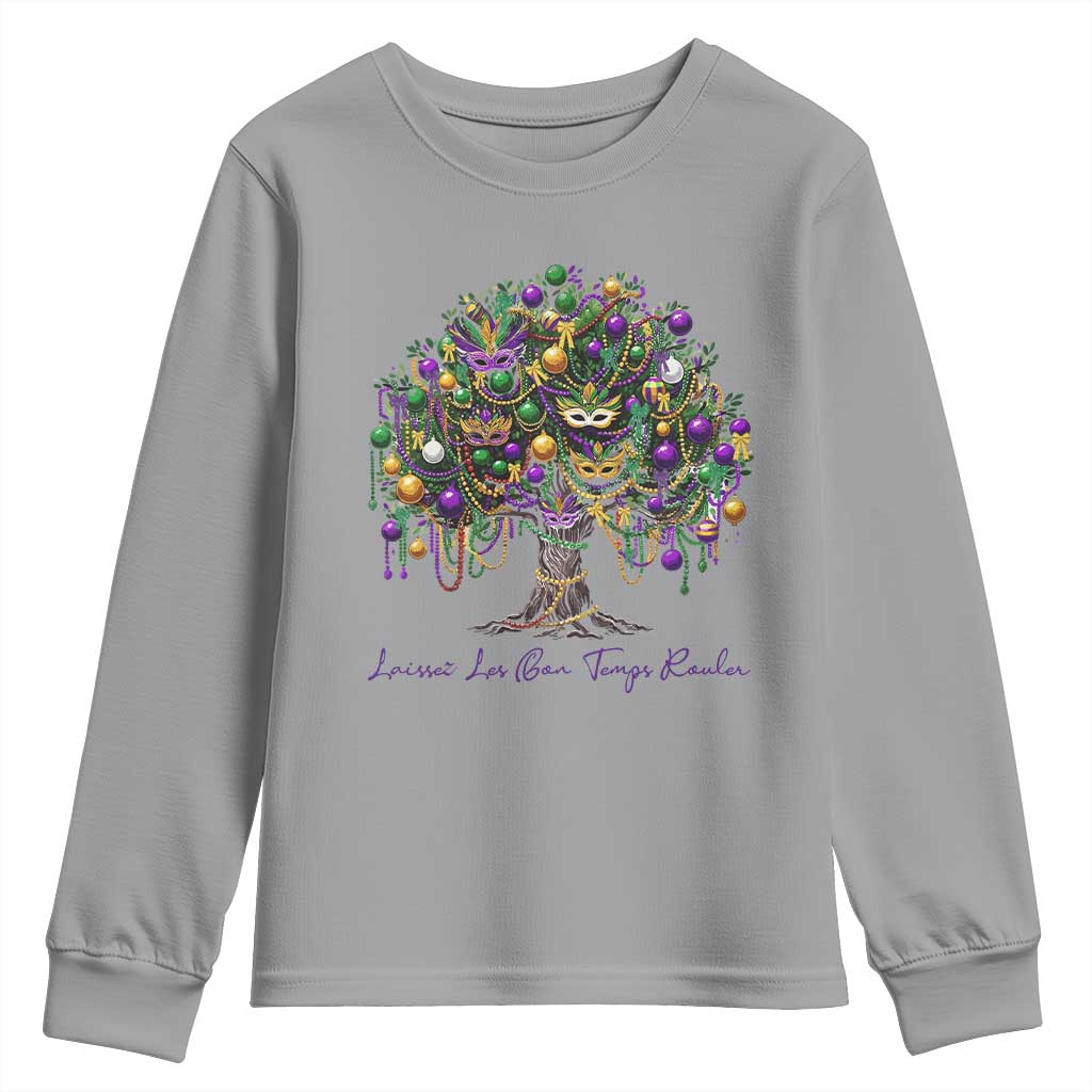 Mardi Gras Mask Tree Youth Sweatshirt Laissez Les Bon Temps Rouler