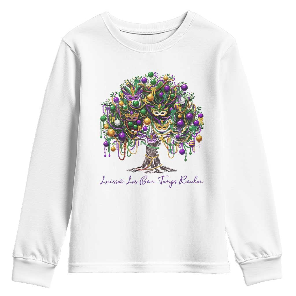 Mardi Gras Mask Tree Youth Sweatshirt Laissez Les Bon Temps Rouler