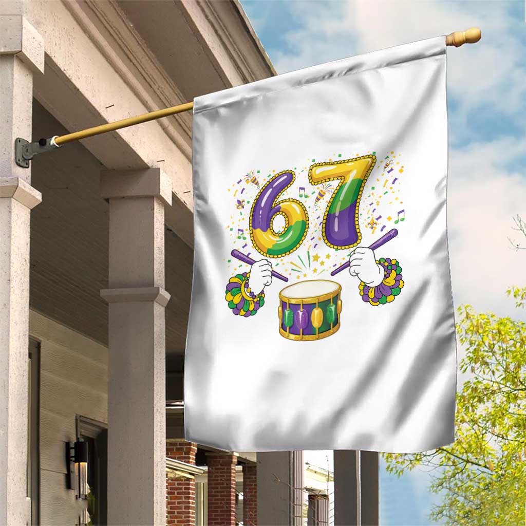 67 Mardi Gras Meme Garden Flag Funny Six Seven Carnival Trendy