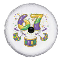 67 Mardi Gras Meme Spare Tire Cover Funny Six Seven Carnival Trendy