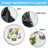 67 Mardi Gras Meme Spare Tire Cover Funny Six Seven Carnival Trendy