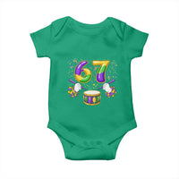 67 Mardi Gras Meme Baby Onesie Funny Six Seven Carnival Trendy