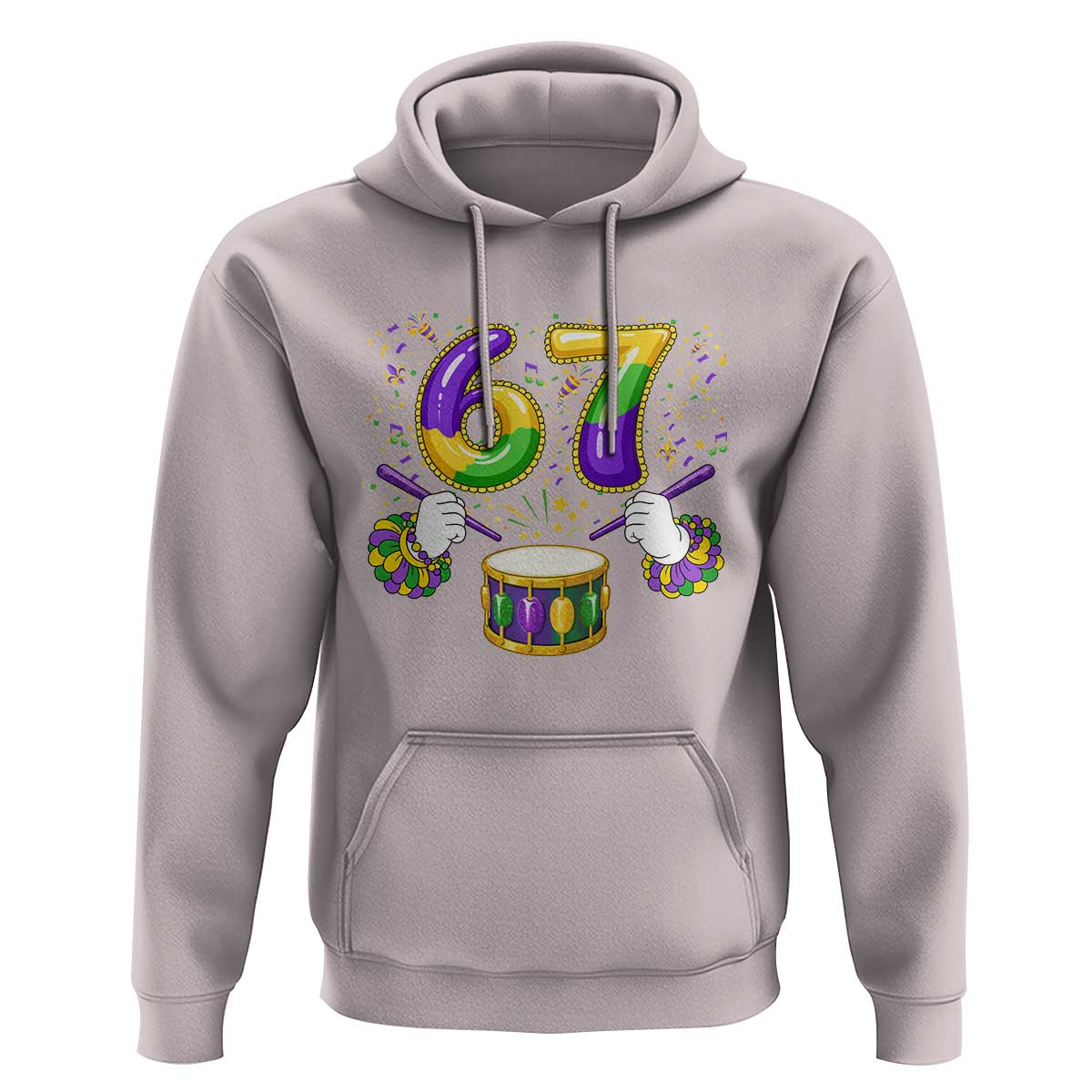 67 Mardi Gras Meme Hoodie Funny Six Seven Carnival Trendy