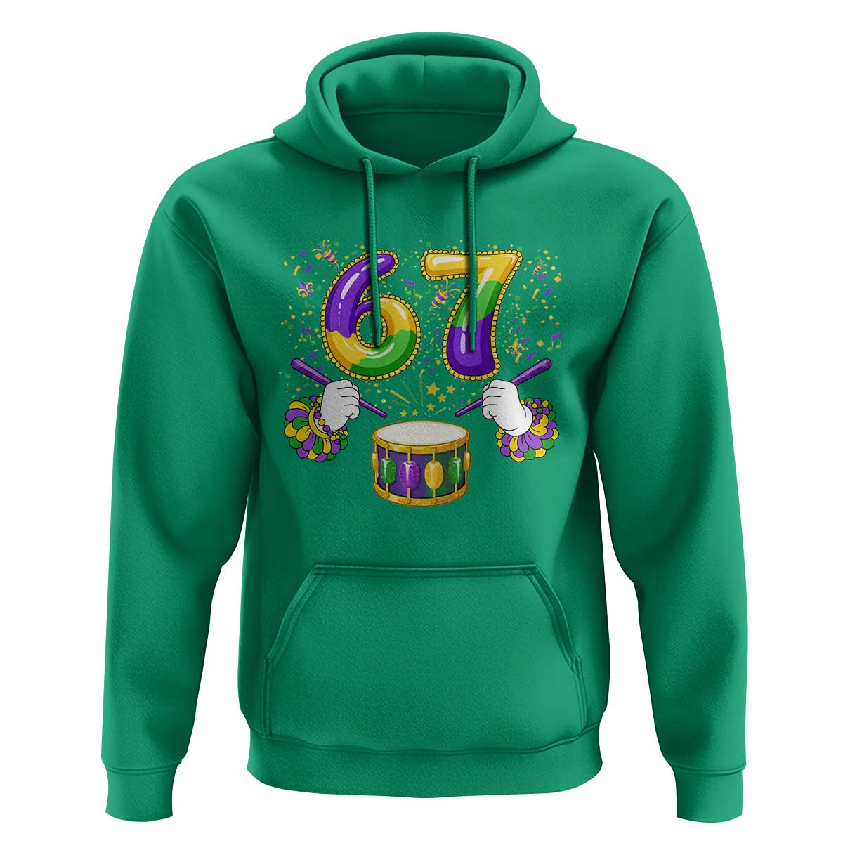 67 Mardi Gras Meme Hoodie Funny Six Seven Carnival Trendy