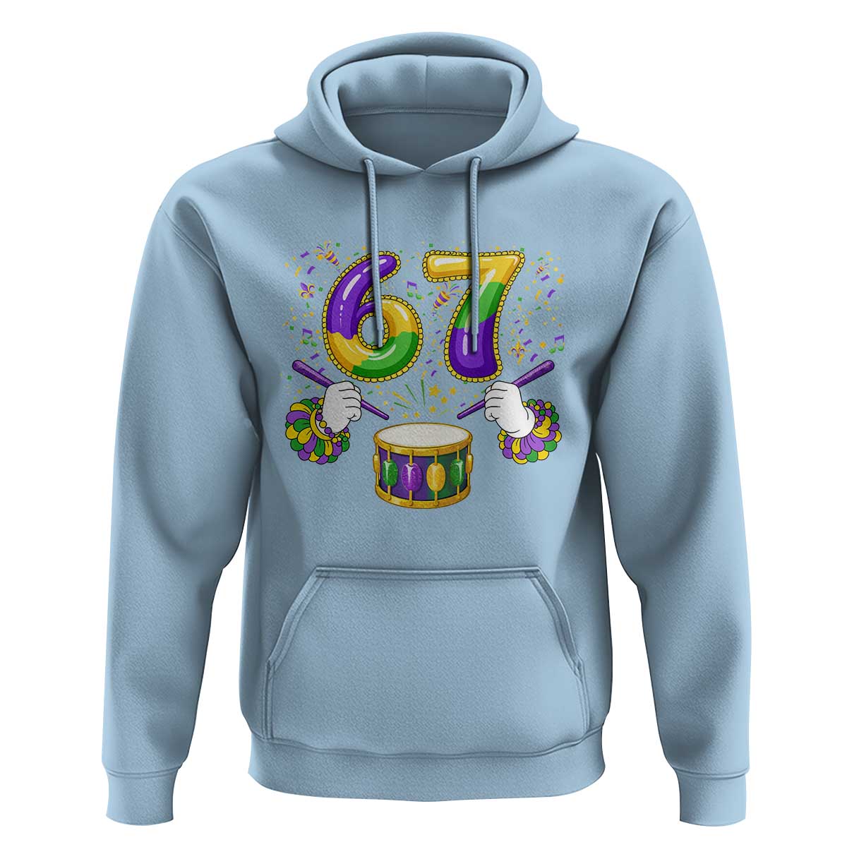 67 Mardi Gras Meme Hoodie Funny Six Seven Carnival Trendy