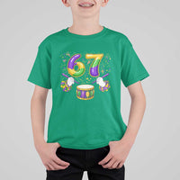 67 Mardi Gras Meme T Shirt For Kid Funny Six Seven Carnival Trendy