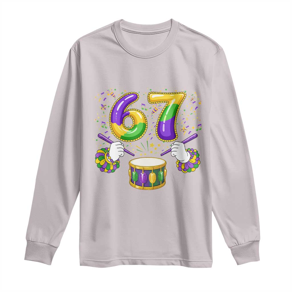 67 Mardi Gras Meme Long Sleeve Shirt Funny Six Seven Carnival Trendy