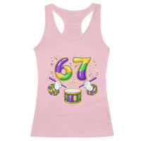 67 Mardi Gras Meme Racerback Tank Top Funny Six Seven Carnival Trendy