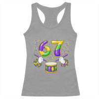 67 Mardi Gras Meme Racerback Tank Top Funny Six Seven Carnival Trendy