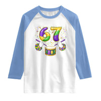 67 Mardi Gras Meme Raglan Shirt Funny Six Seven Carnival Trendy
