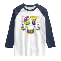 67 Mardi Gras Meme Raglan Shirt Funny Six Seven Carnival Trendy