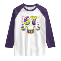 67 Mardi Gras Meme Raglan Shirt Funny Six Seven Carnival Trendy