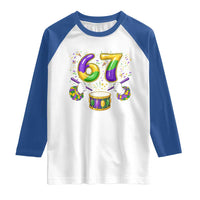 67 Mardi Gras Meme Raglan Shirt Funny Six Seven Carnival Trendy