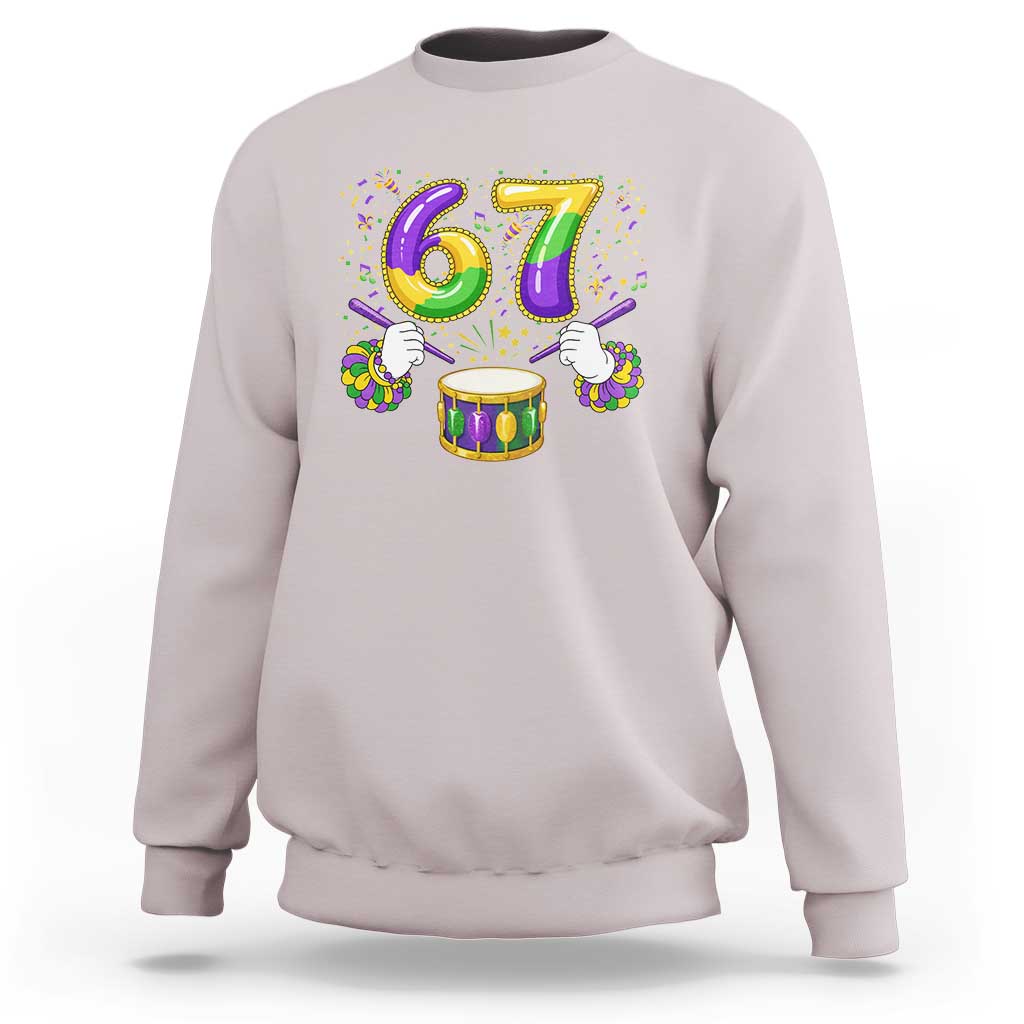 67 Mardi Gras Meme Sweatshirt Funny Six Seven Carnival Trendy