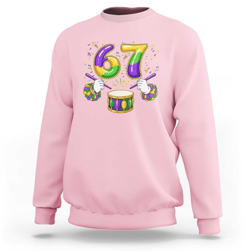 67 Mardi Gras Meme Sweatshirt Funny Six Seven Carnival Trendy