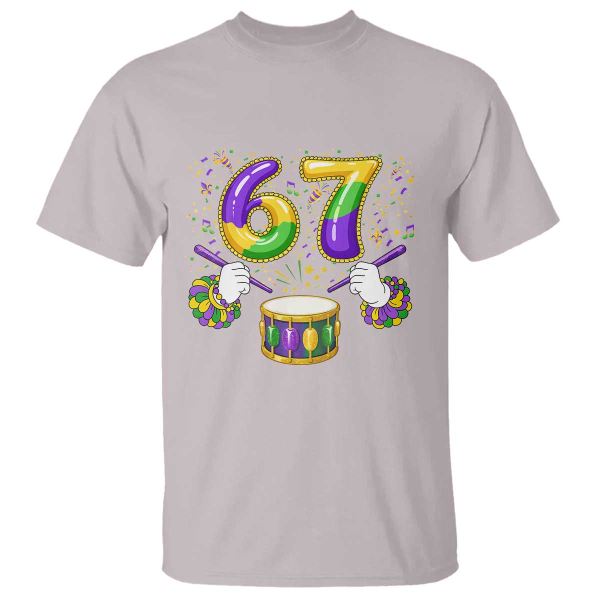 67 Mardi Gras Meme T Shirt Funny Six Seven Carnival Trendy