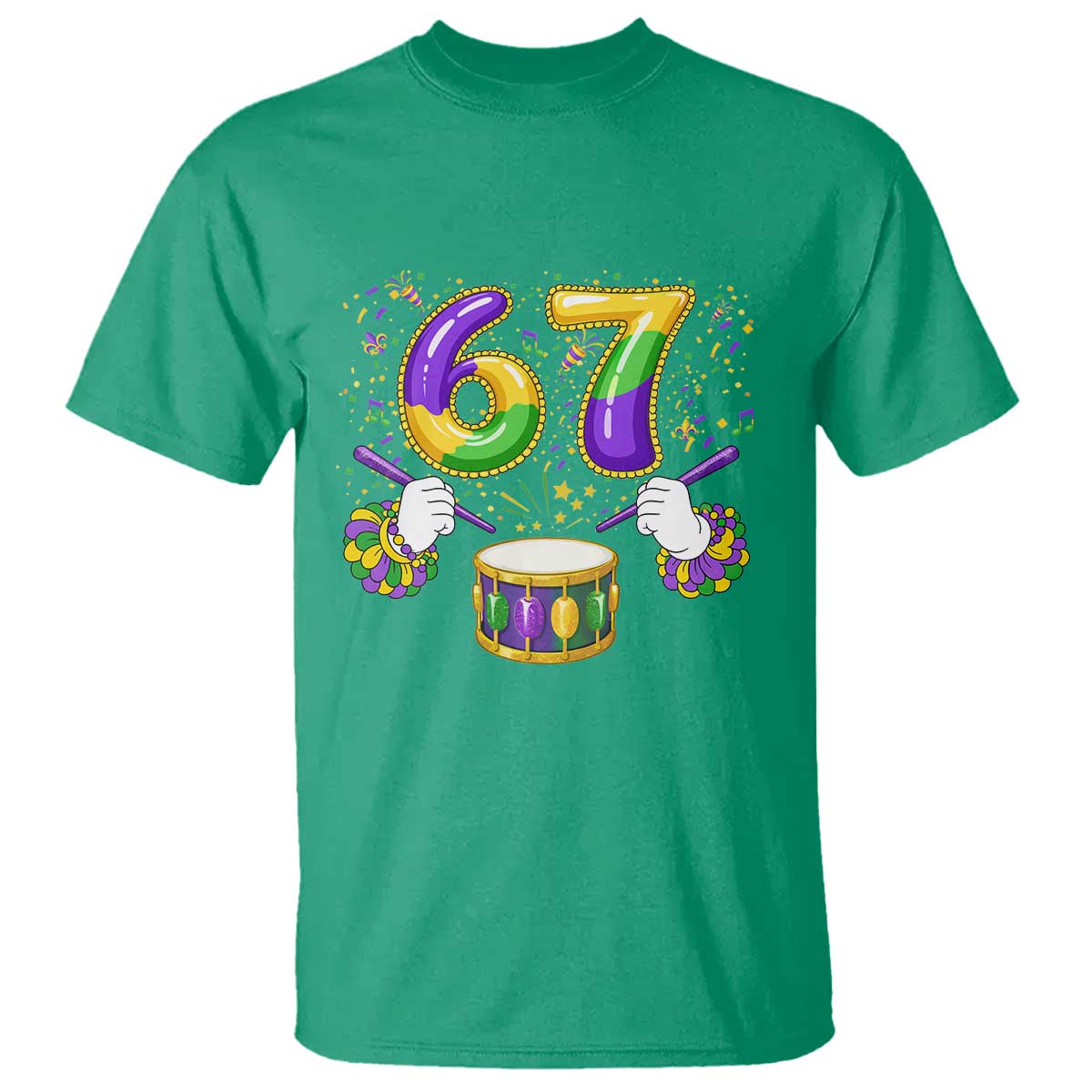67 Mardi Gras Meme T Shirt Funny Six Seven Carnival Trendy