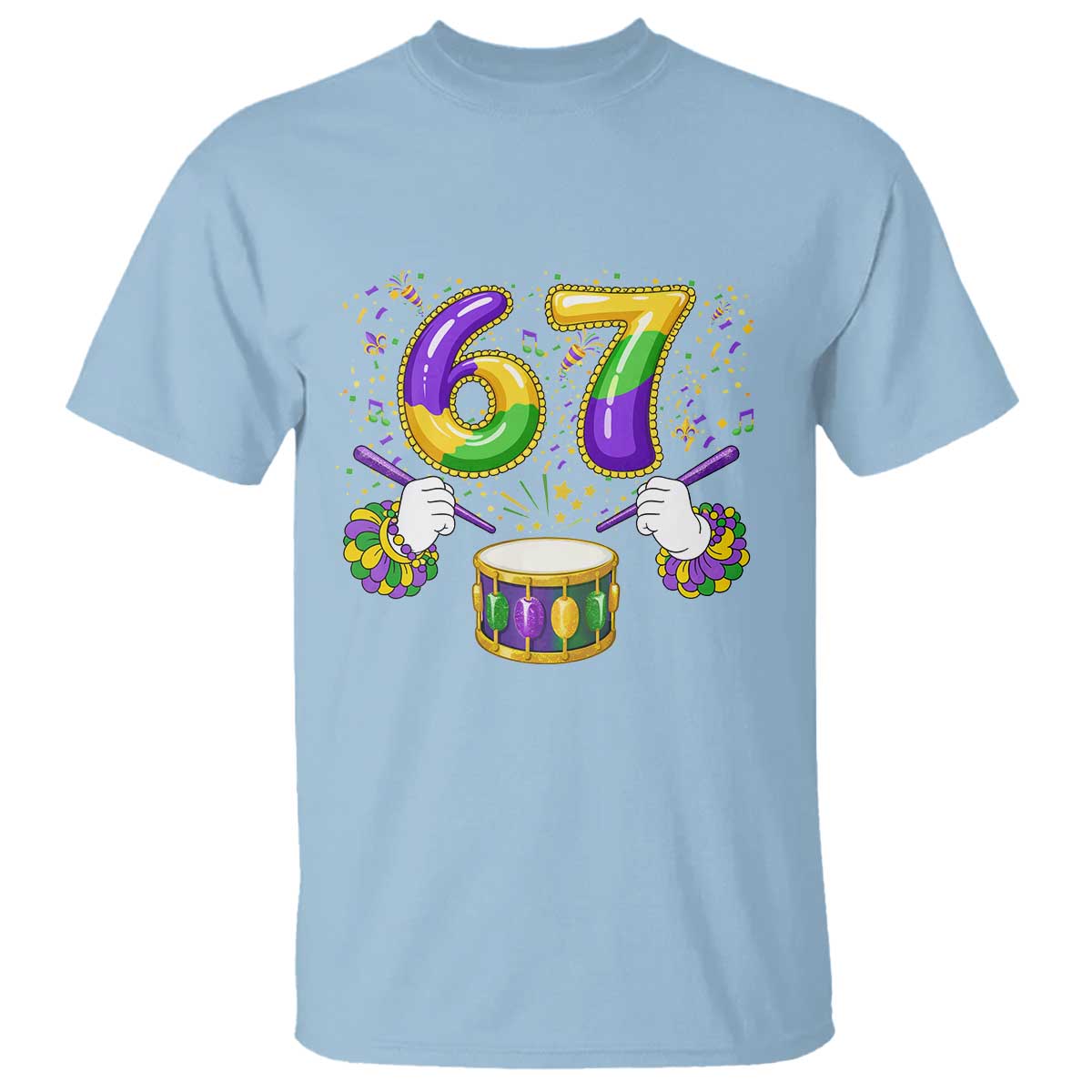 67 Mardi Gras Meme T Shirt Funny Six Seven Carnival Trendy