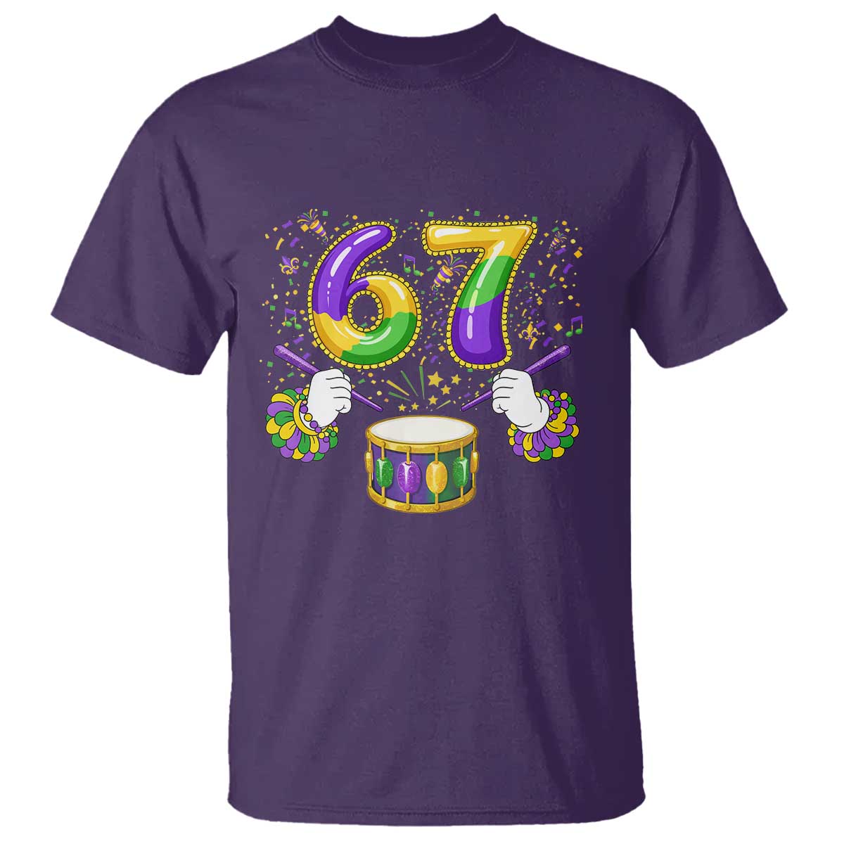 67 Mardi Gras Meme T Shirt Funny Six Seven Carnival Trendy