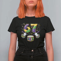 67 Mardi Gras Meme T Shirt For Women Funny Six Seven Carnival Trendy