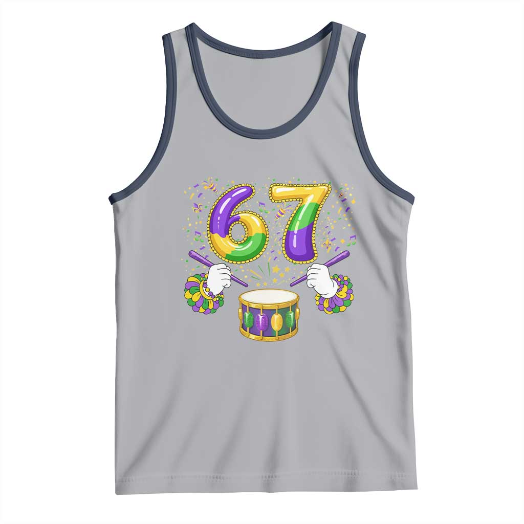 67 Mardi Gras Meme Tank Top Funny Six Seven Carnival Trendy