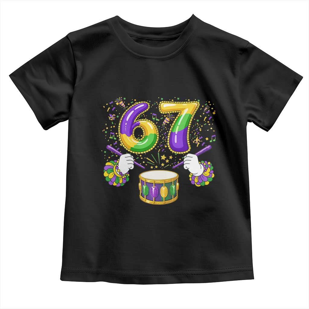 67 Mardi Gras Meme Toddler T Shirt Funny Six Seven Carnival Trendy