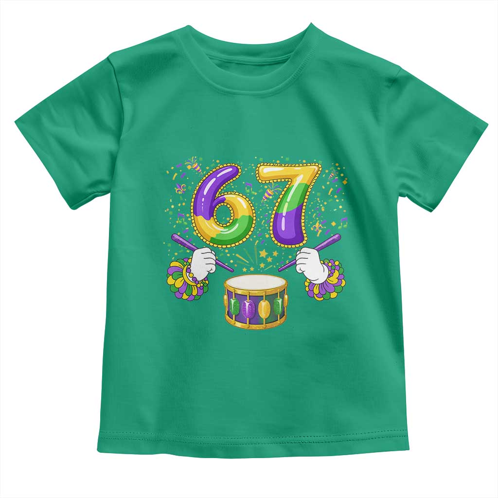 67 Mardi Gras Meme Toddler T Shirt Funny Six Seven Carnival Trendy