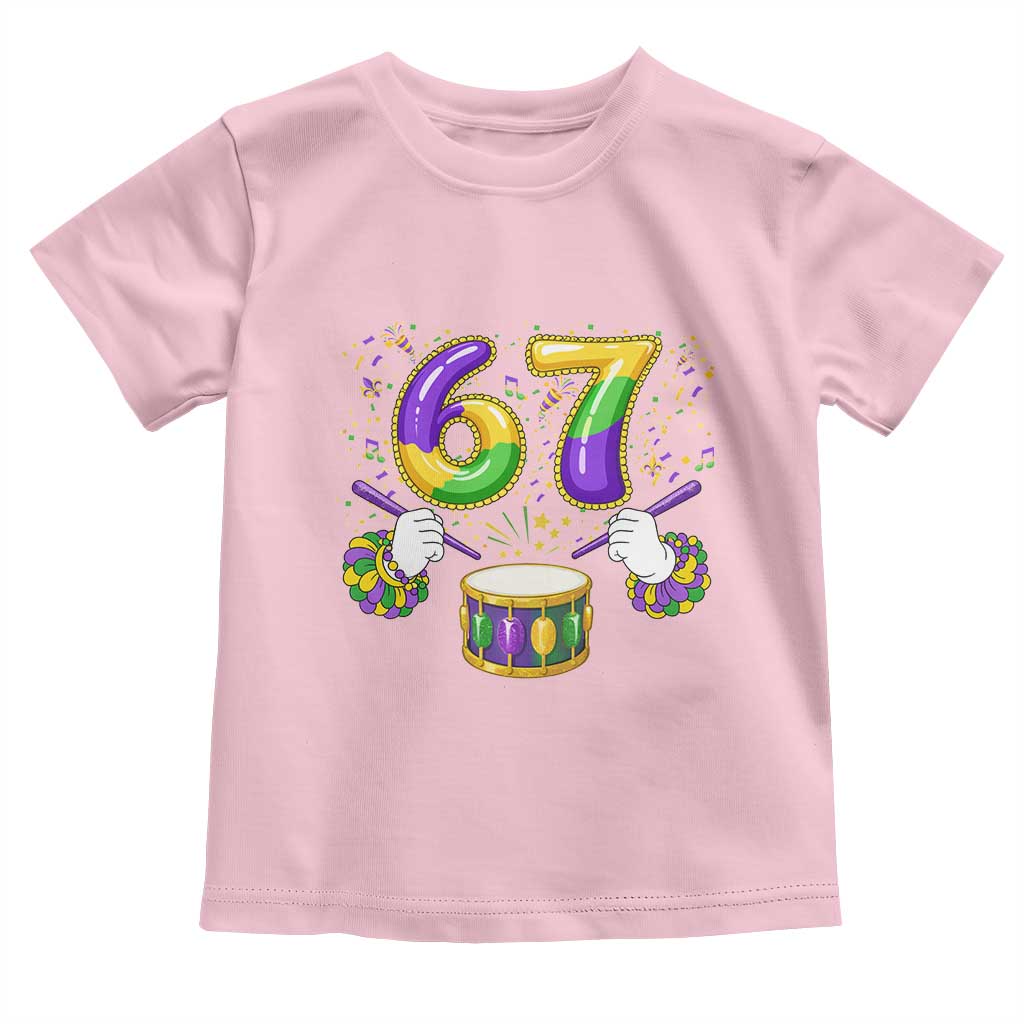 67 Mardi Gras Meme Toddler T Shirt Funny Six Seven Carnival Trendy