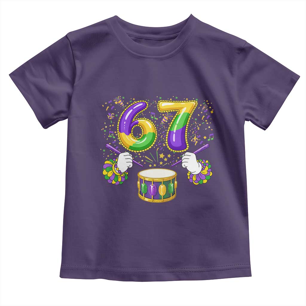 67 Mardi Gras Meme Toddler T Shirt Funny Six Seven Carnival Trendy
