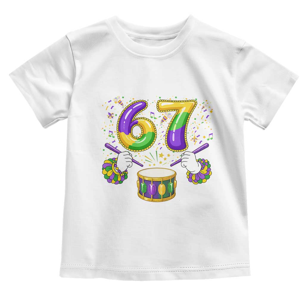 67 Mardi Gras Meme Toddler T Shirt Funny Six Seven Carnival Trendy