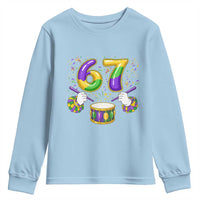 67 Mardi Gras Meme Youth Sweatshirt Funny Six Seven Carnival Trendy