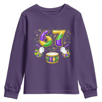 67 Mardi Gras Meme Youth Sweatshirt Funny Six Seven Carnival Trendy