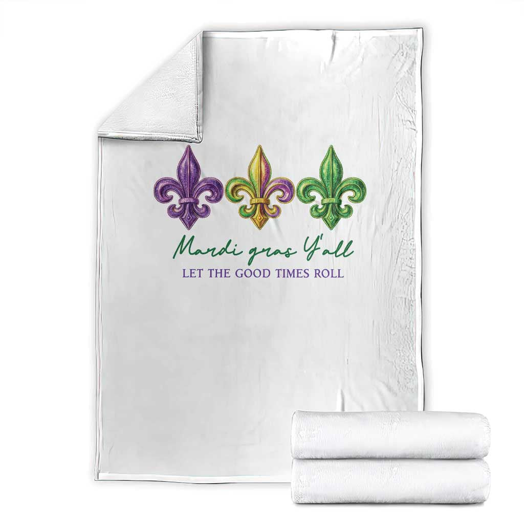 Mardi Gras Throw Blanket Let The Good Time Roll