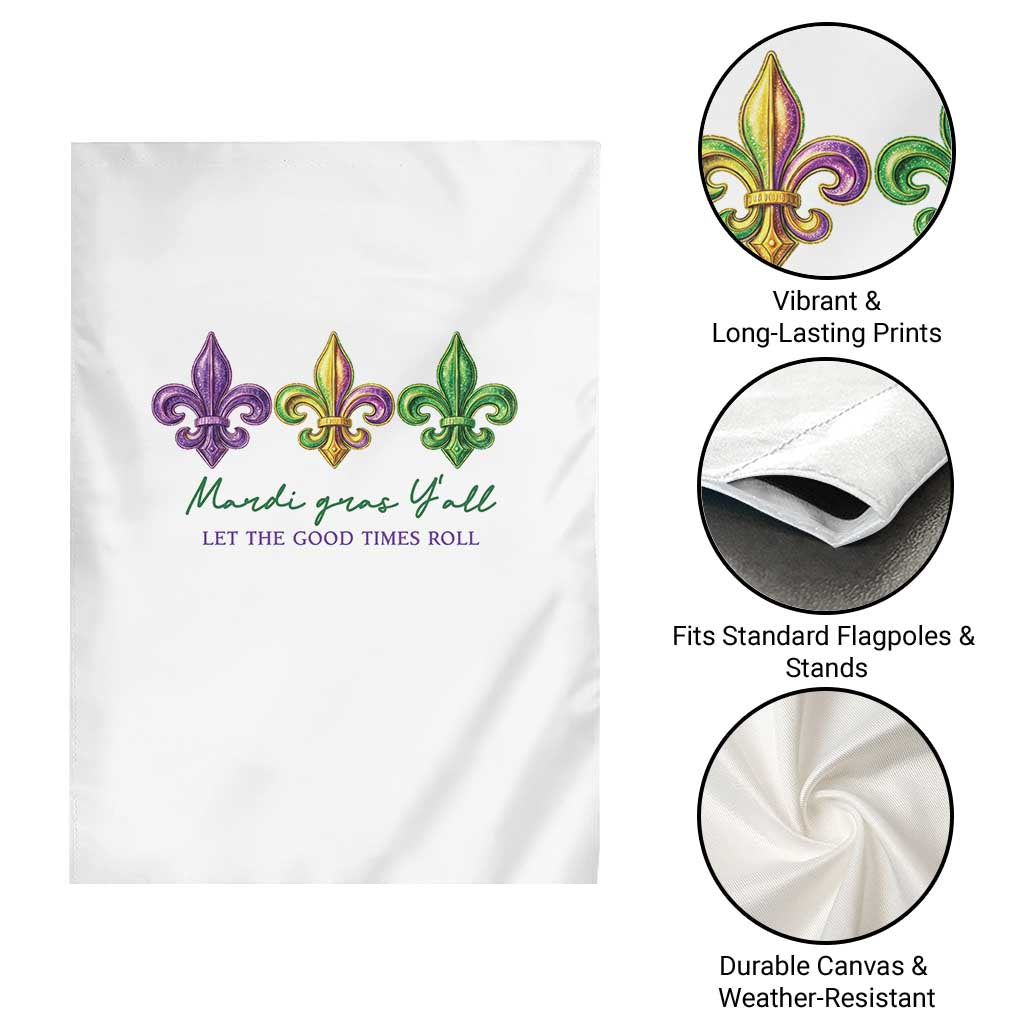 Mardi Gras Garden Flag Let The Good Time Roll