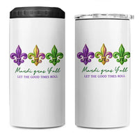 Mardi Gras 4 in 1 Can Cooler Tumbler Let The Good Time Roll