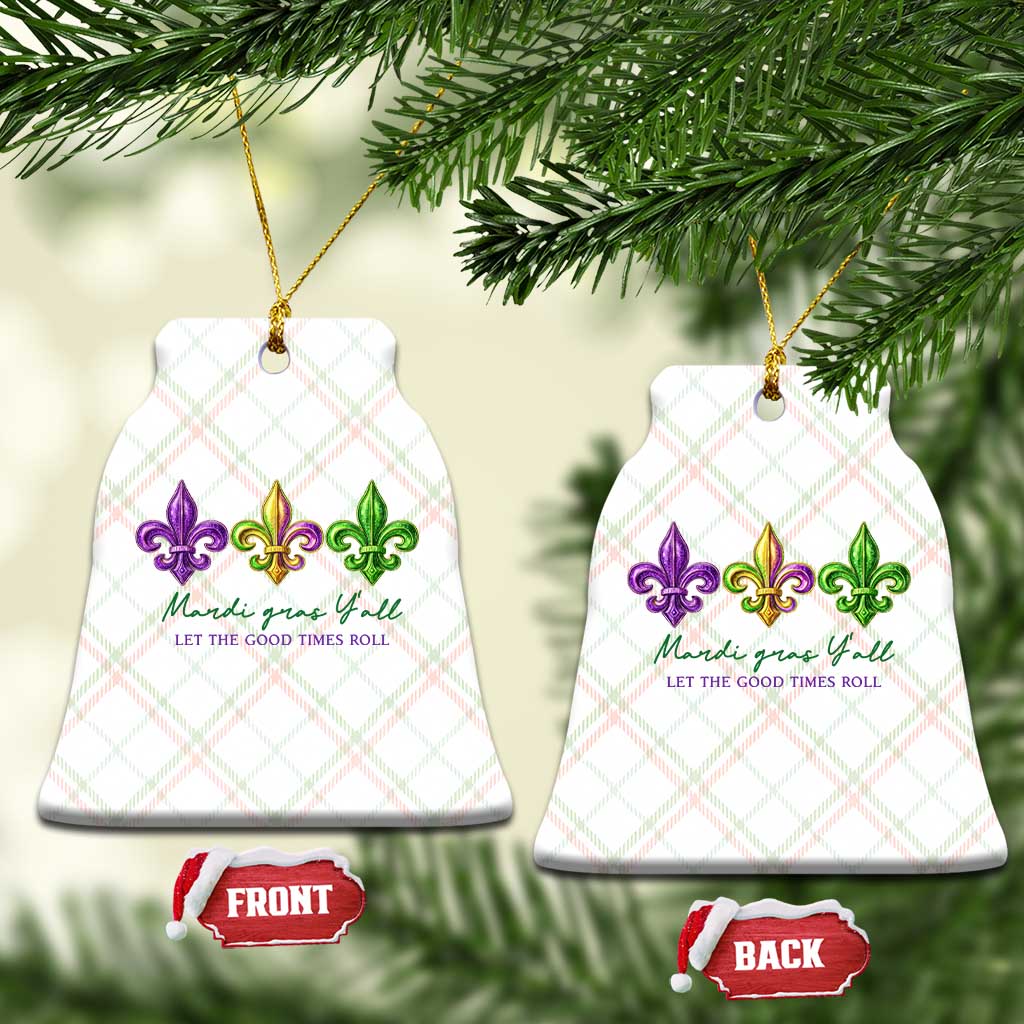 Mardi Gras Ceramic Ornament Let The Good Time Roll