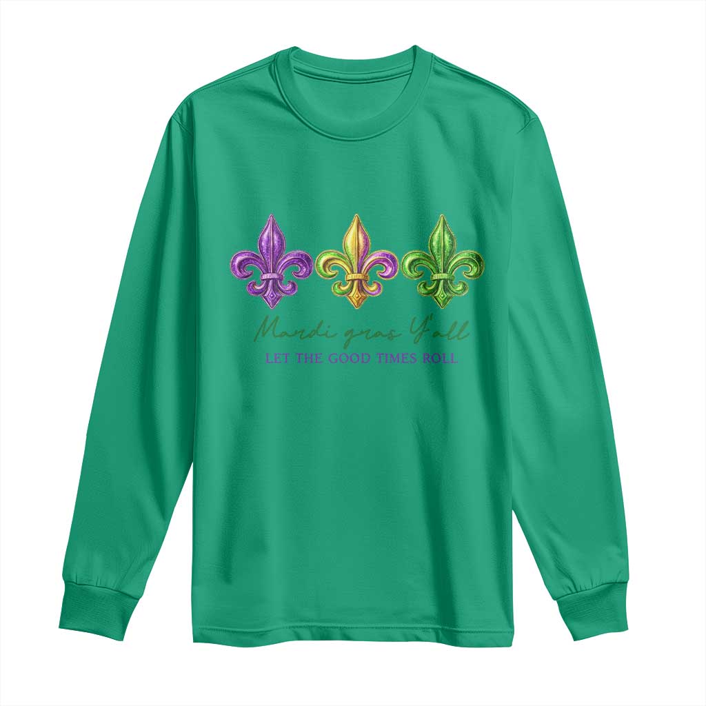 Mardi Gras Long Sleeve Shirt Let The Good Time Roll