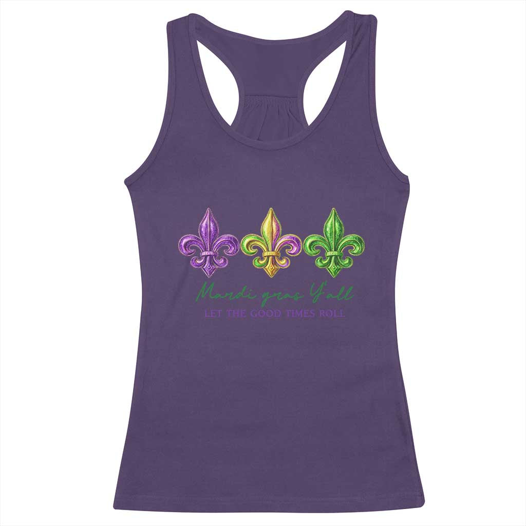 Mardi Gras Racerback Tank Top Let The Good Time Roll
