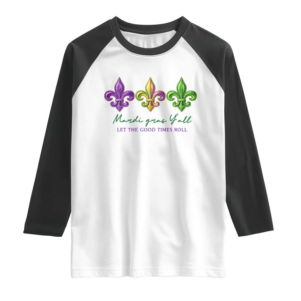 Mardi Gras Raglan Shirt Let The Good Time Roll