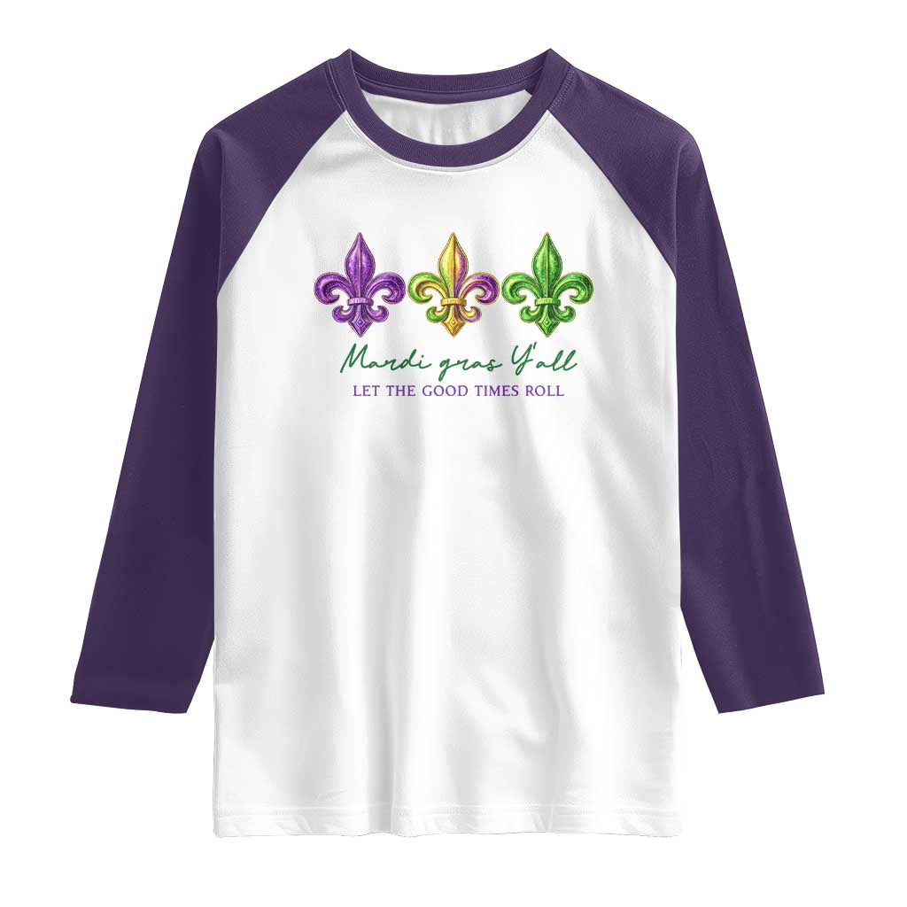Mardi Gras Raglan Shirt Let The Good Time Roll