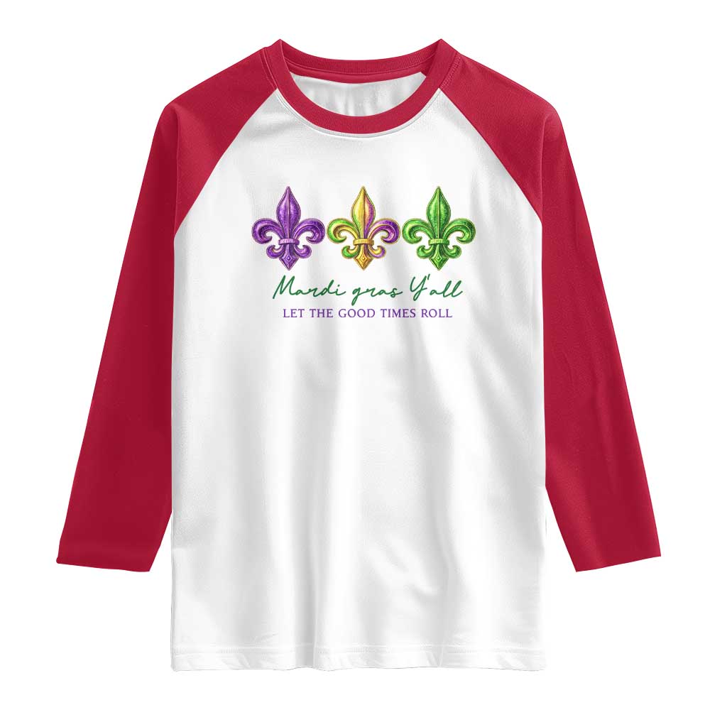 Mardi Gras Raglan Shirt Let The Good Time Roll