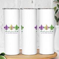 Mardi Gras Skinny Tumbler Let The Good Time Roll