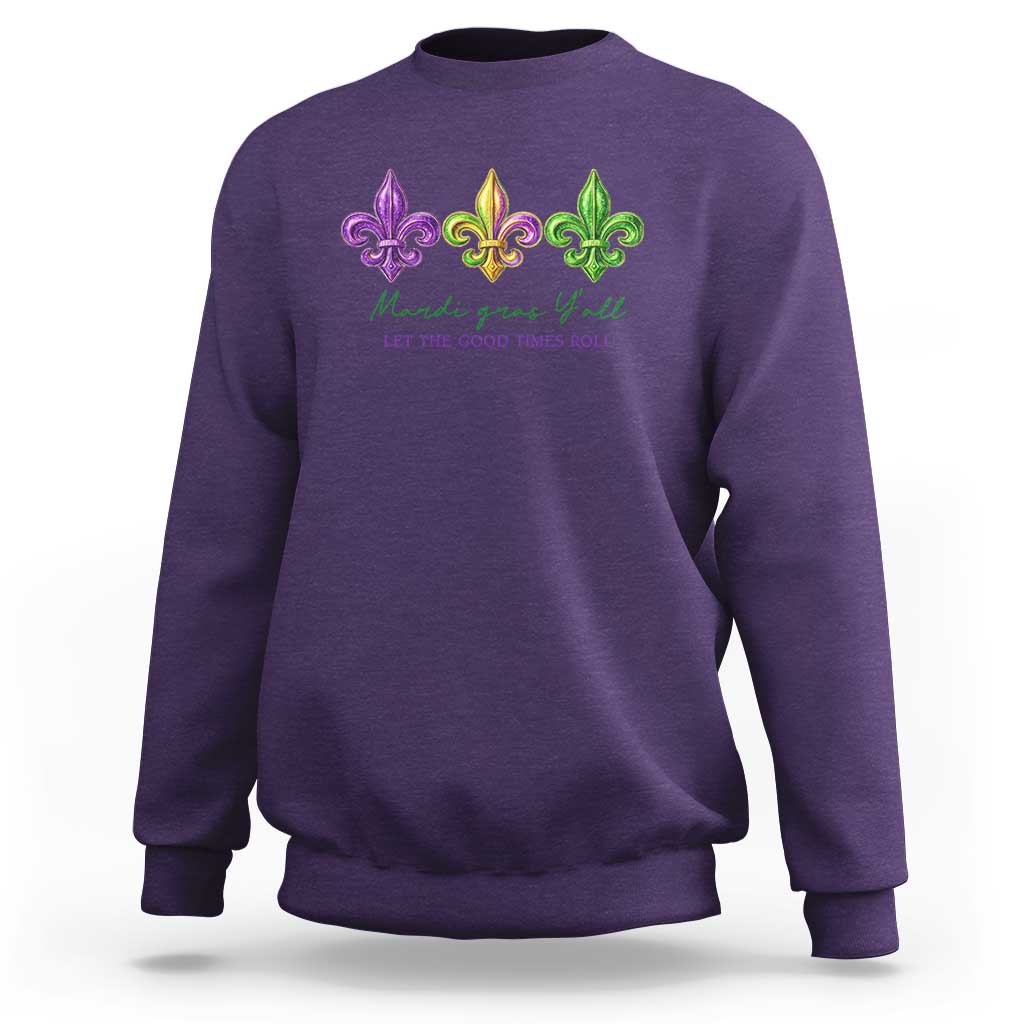 Mardi Gras Sweatshirt Let The Good Time Roll