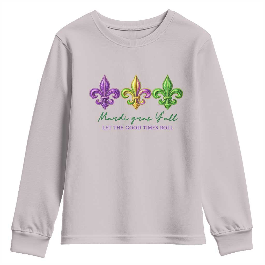 Mardi Gras Youth Sweatshirt Let The Good Time Roll